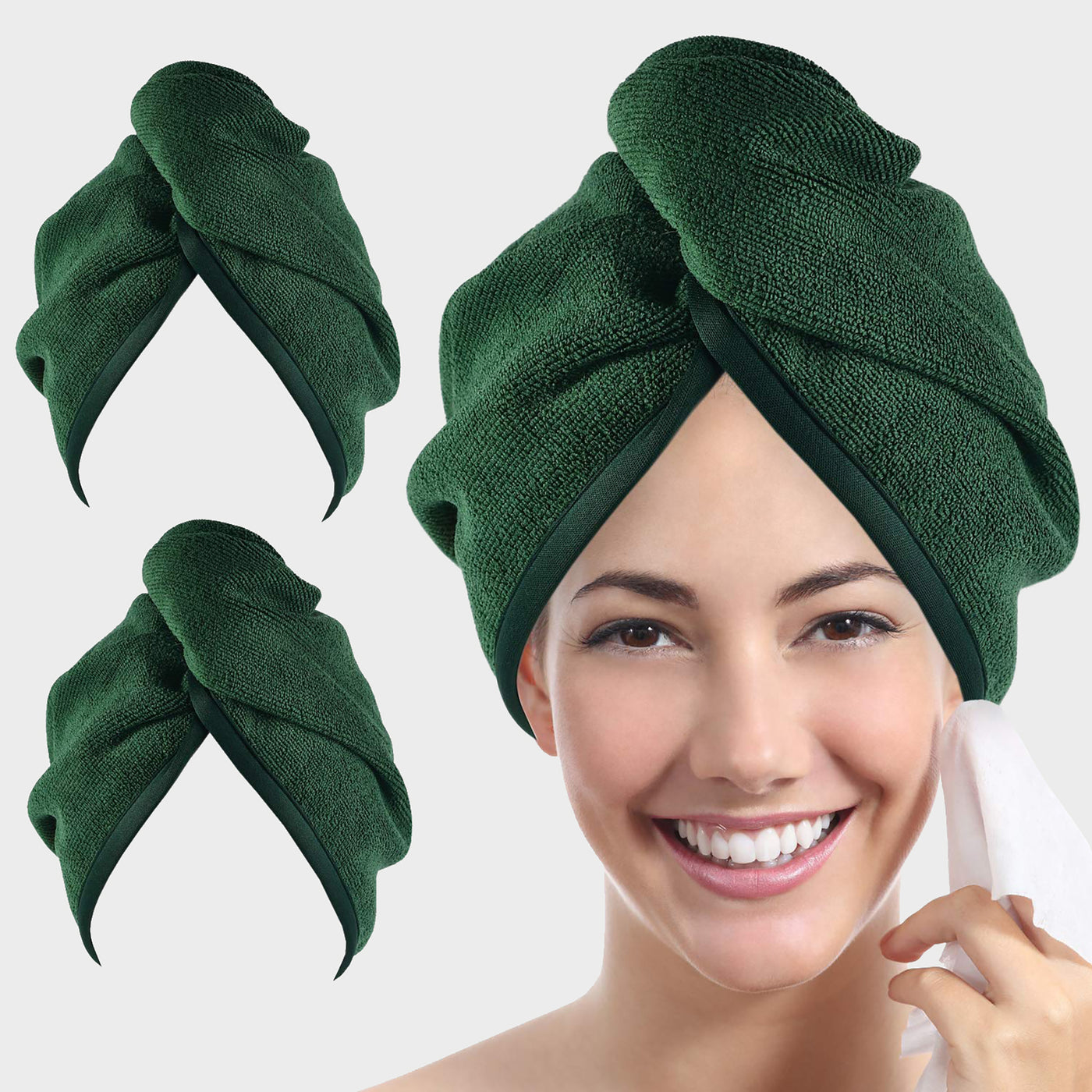 Hair Towel Wrap - Emerald