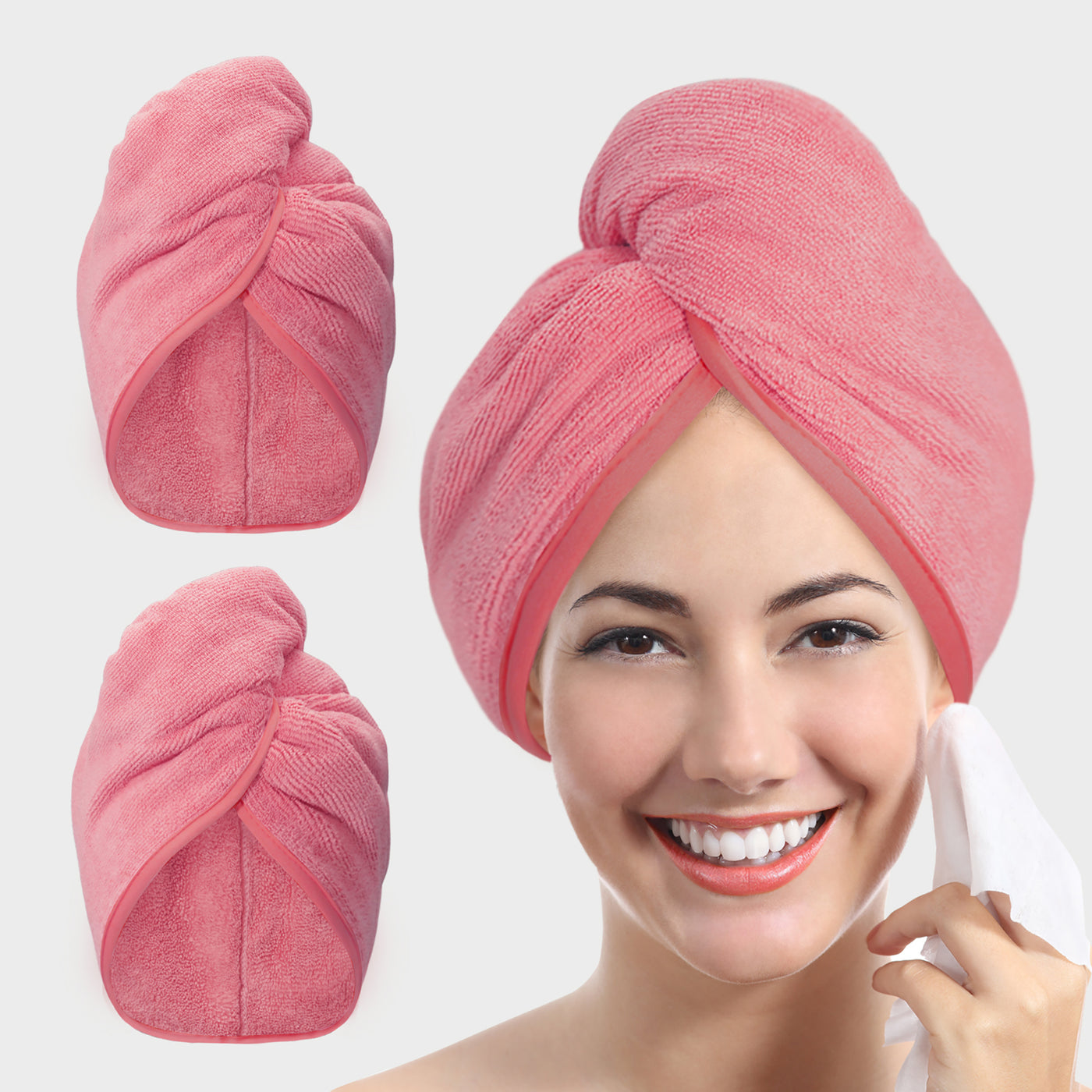 Hair Towel Wrap -Hot Pink