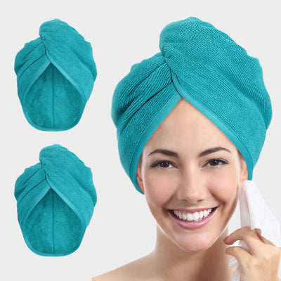 Hair Towel Wrap - Aqua Green