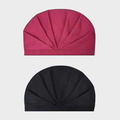 Shower Cap- Rose-Red, Black