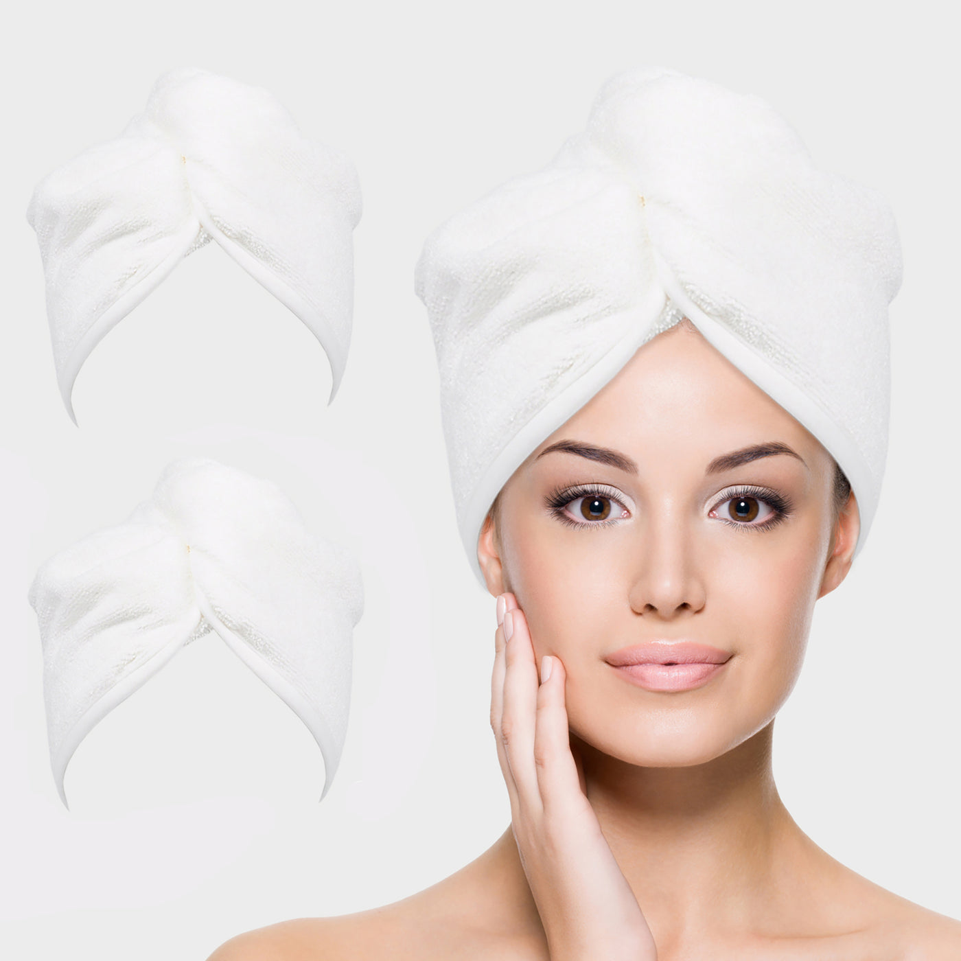 Hair Towel Wrap - White