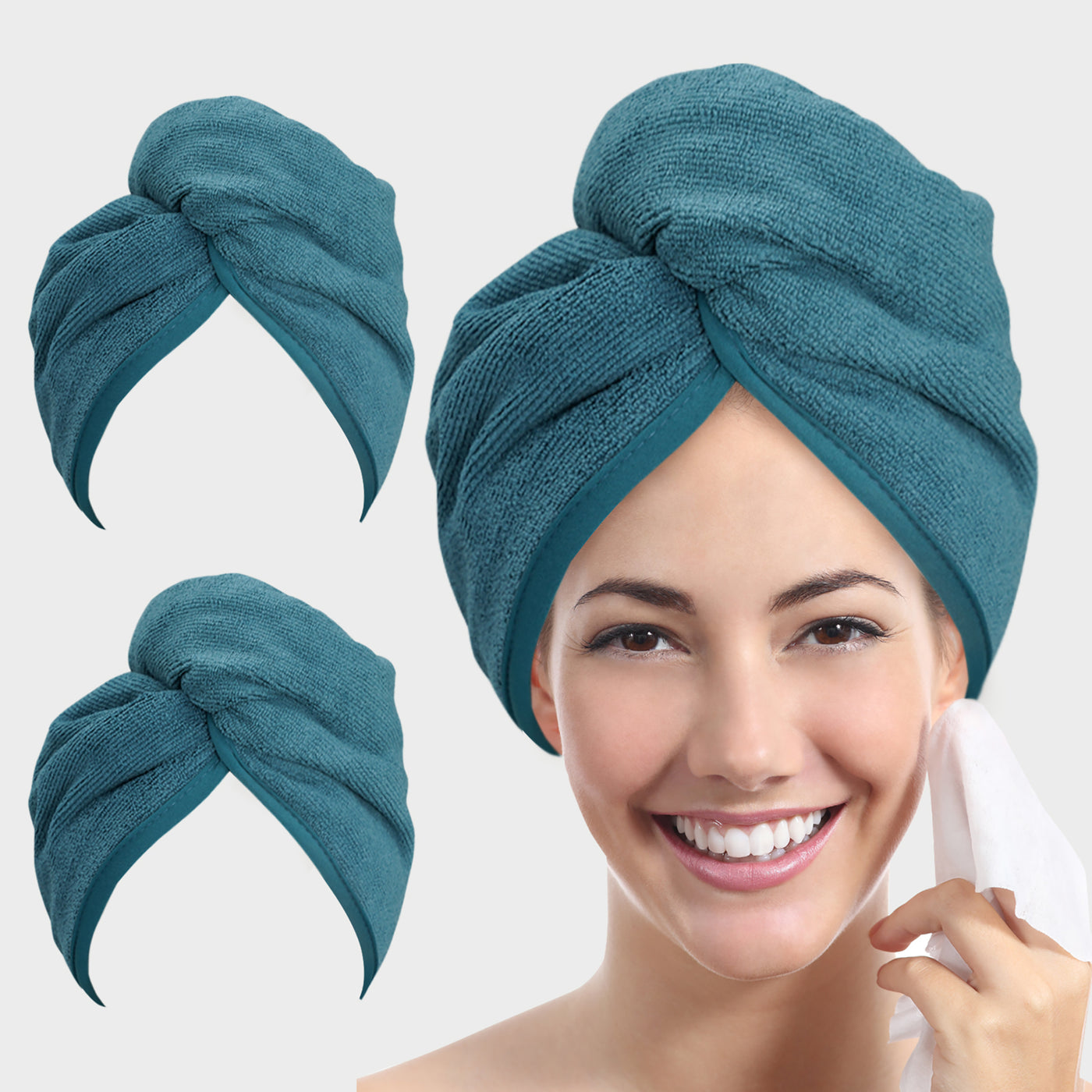 Hair Towel Wrap - Haze Blue