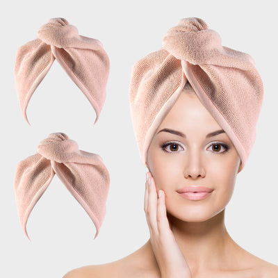 Hair Towel Wrap - Peachy Beige